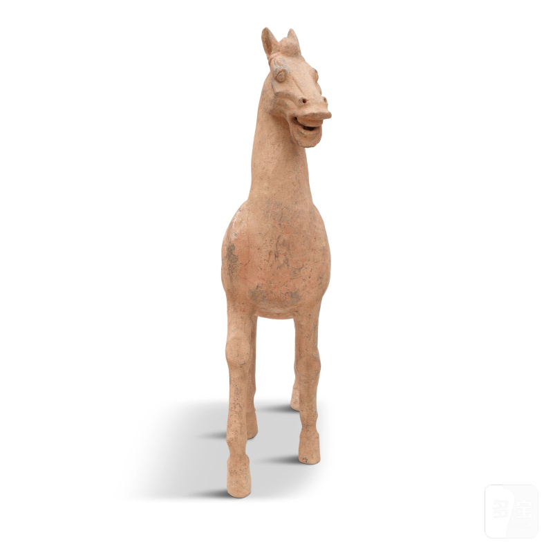 仿漢 大陶馬 | A LARGE POTTERY FIGURE OF A PRANCING HORSE - 图4
